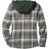 image:imageLegendary Whitetails Womens Hooded Heavyweight Stretch Flannel Button Up ShirtGreen Grove