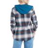 image:imageLegendary Whitetails Womens Hooded Heavyweight Stretch Flannel Button Up ShirtWinter Lights Plaid