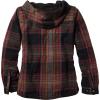 image:imageLegendary Whitetails Womens Hooded Shacket With Drawstring Hood Berber Lined Shirt JacketLicorice Root Plaid