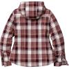 image:imageLegendary Whitetails Womens Hooded Shacket With Drawstring Hood Berber Lined Shirt JacketMountain Sunset Plaid