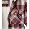 image:imageLegendary Whitetails Womens Hooded Shacket With Drawstring Hood Berber Lined Shirt JacketMountain Sunset Plaid