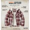 image:imageLegendary Whitetails Womens Hooded Shacket With Drawstring Hood Berber Lined Shirt JacketMountain Sunset Plaid