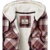 image:imageLegendary Whitetails Womens Hooded Shacket With Drawstring Hood Berber Lined Shirt JacketMountain Sunset Plaid