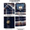 image:imageLegendary Whitetails Womens Long Sleeve Plaid Flannel Button Up Shirt 100 CottonNavy Army Plaid