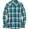 image:imageLegendary Whitetails Womens Long Sleeve Plaid Flannel Button Up Shirt 100 CottonTurquoise Pacific Plaid