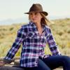 image:imageLegendary Whitetails Womens Long Sleeve Plaid Flannel Button Up Shirt 100 CottonViolet Rave Plaid
