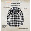 image:imageLegendary Whitetails Womens Long Sleeve Plaid Flannel Button Up Shirt 100 CottonWhite Buffalo Check