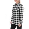 image:imageLegendary Whitetails Womens Long Sleeve Plaid Flannel Button Up Shirt 100 CottonWhite Buffalo Check