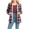 image:imageLegendary Whitetails Womens Sherpa Lined Flannel ShacketMerlot Plaid