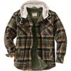 image:imageLegendary Whitetails Mens Hooded Shirt Jacket Plaid Flannel Berber Lined Polyfill Insulated ShacketStout Plaid