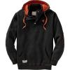 image:imageLegendary Whitetails Mens Hoodie Quarter Zip Quilted Double Layered Lined Hood SweatshirtBlack
