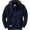 image:imageLegendary Whitetails Mens Hoodie Quarter Zip Quilted Double Layered Lined Hood SweatshirtMidnight Navy
