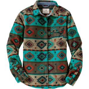 image:imageLegendary Whitetails Ladies Trail Guide Fleece Plaid Button Up ShirtDesert Bow