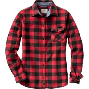 image:imageLegendary Whitetails Ladies Trail Guide Fleece Plaid Button Up ShirtShotgun Shell Red Plaid