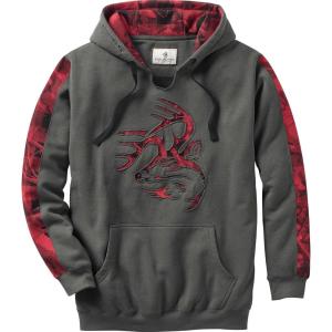image:imageLegendary Whitetails Mens Camo Hoodie Midweight VNeck Design Pullover SweatshirtCharcoal
