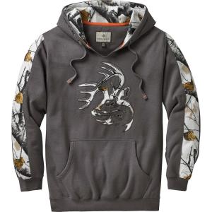 image:imageLegendary Whitetails Mens Camo Hoodie Midweight VNeck Design Pullover SweatshirtCharcoal Gray