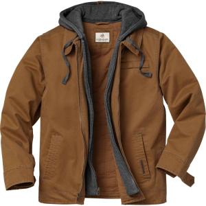image:imageLegendary Whitetails Mens Casual Coat with Hood Waxed Cotton Water Resistant JacketBarley