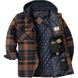 image:imageLegendary Whitetails Mens Ccw Hooded Flannel Shirt Jacket Polyfill Insulated Quilted ShacketAncient Bison Plaid