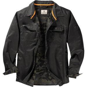image:imageLegendary Whitetails Mens Flannel Lined Shirt Jacket Waxed Cotton Water Resistant ShacketBlack