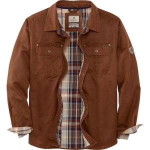 image:imageLegendary Whitetails Mens Flannel Lined Shirt Jacket Waxed Cotton Water Resistant ShacketCopper Rust