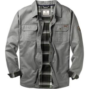 image:imageLegendary Whitetails Mens Flannel Lined Shirt Jacket Waxed Cotton Water Resistant ShacketWolf