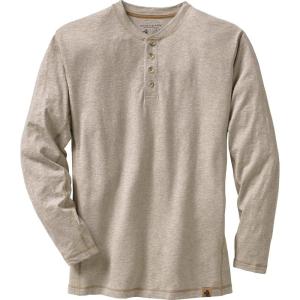 image:imageLegendary Whitetails Mens Henley Long Sleeve Casual Fit ShirtThicket Heather