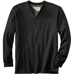 image:imageLegendary Whitetails Mens Henley Shirt Long Sleeve Heavyweight Double Thermal LayerBlack