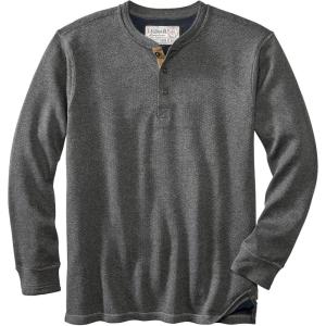 image:imageLegendary Whitetails Mens Henley Shirt Long Sleeve Heavyweight Double Thermal LayerCharcoal Heather
