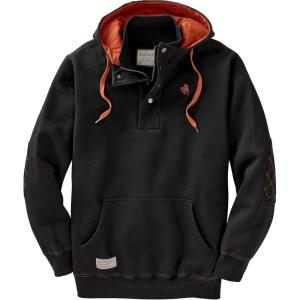 image:imageLegendary Whitetails Mens Hoodie Quarter Zip Quilted Double Layered Lined Hood SweatshirtBlack