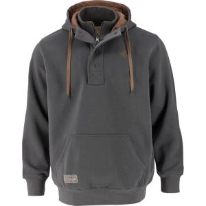 image:imageLegendary Whitetails Mens Hoodie Quarter Zip Quilted Double Layered Lined Hood SweatshirtCharcoal