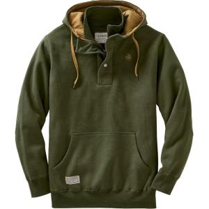 image:imageLegendary Whitetails Mens Hoodie Quarter Zip Quilted Double Layered Lined Hood SweatshirtLoden