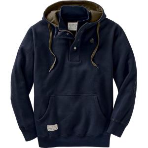 image:imageLegendary Whitetails Mens Hoodie Quarter Zip Quilted Double Layered Lined Hood SweatshirtMidnight Navy