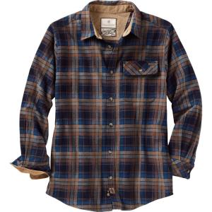 image:imageLegendary Whitetails Mens Long Sleeve Button Down 100 Cotton Flannel ShirtBrownstone Plaid
