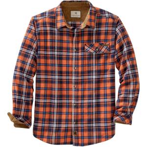 image:imageLegendary Whitetails Mens Long Sleeve Button Down 100 Cotton Flannel ShirtCobalt Blaze Plaid