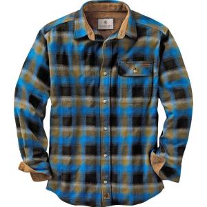 image:imageLegendary Whitetails Mens Long Sleeve Button Down 100 Cotton Flannel ShirtCobalt Plaid