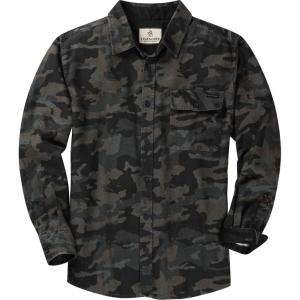 image:imageLegendary Whitetails Mens Long Sleeve Button Down 100 Cotton Flannel ShirtNocturnal Camo