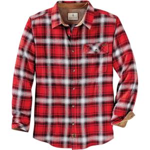 image:imageLegendary Whitetails Mens Long Sleeve Button Down 100 Cotton Flannel ShirtRacing Red Plaid