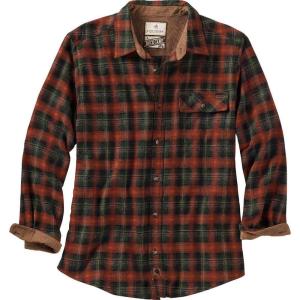 image:imageLegendary Whitetails Mens Long Sleeve Button Down 100 Cotton Flannel ShirtRedwood Plaid