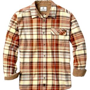image:imageLegendary Whitetails Mens Long Sleeve Button Down 100 Cotton Flannel ShirtRust and Dust Plaid