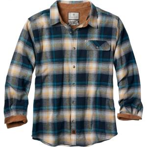 image:imageLegendary Whitetails Mens Long Sleeve Button Down 100 Cotton Flannel ShirtTeal Glow Plaid