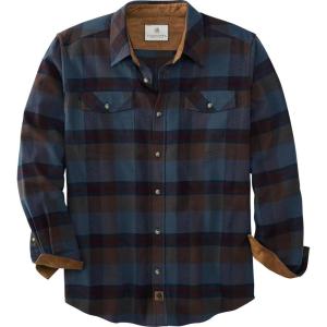 image:imageLegendary Whitetails Mens Long Sleeve Button Down Relaxed Fit Flannel ShirtActive Cobalt Carbon Plaid