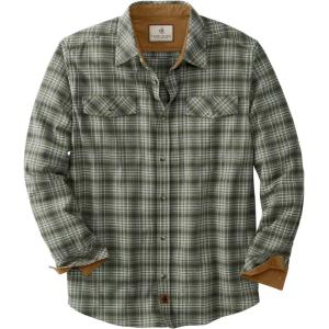 image:imageLegendary Whitetails Mens Long Sleeve Button Down Relaxed Fit Flannel ShirtForest Moss Plaid