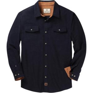 image:imageLegendary Whitetails Mens Long Sleeve Button Down Relaxed Fit Flannel ShirtNavy Heather