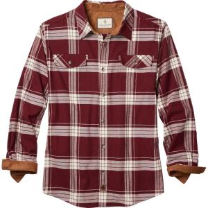 image:imageLegendary Whitetails Mens Long Sleeve Button Down Relaxed Fit Flannel ShirtTall Garnet Plaid