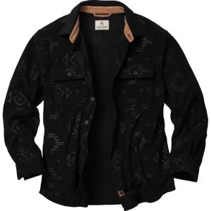 image:imageLegendary Whitetails Mens Long Sleeve Fleece Button Up Heavyweight ShirtBlack Embossed