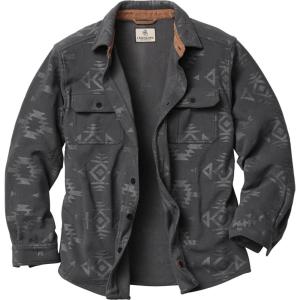 image:imageLegendary Whitetails Mens Long Sleeve Fleece Button Up Heavyweight ShirtCharcoal Embossed