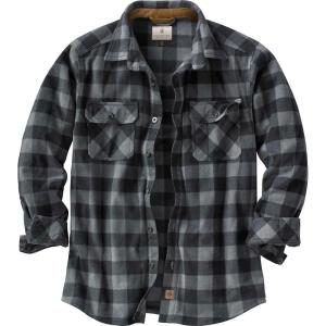 image:imageLegendary Whitetails Mens Long Sleeve Fleece Button Up Heavyweight ShirtGraphite Plaid