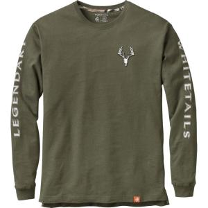 image:imageLegendary Whitetails Mens Long Sleeve TShirt Preshrunk 100 Heavyweight Cotton Graphic TeeArmy