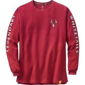 image:imageLegendary Whitetails Mens Long Sleeve TShirt Preshrunk 100 Heavyweight Cotton Graphic TeeCardinal