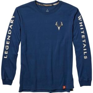 image:imageLegendary Whitetails Mens Long Sleeve TShirt Preshrunk 100 Heavyweight Cotton Graphic TeeCrater Lake Blue